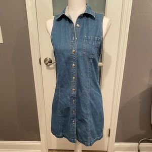 Small Petite Button Down Denim Dress